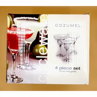 Photo of Set of 4 Circleware Cozumel Margarita Glasses 10 Oz Each Perfect For Mixed Drink