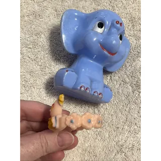 Photo of 1950's Or 60s Clown Plastic Childs Bracelet W Plastic Elephant