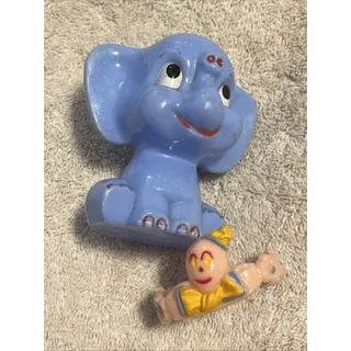 Photo of 1950's Or 60s Clown Plastic Childs Bracelet W Plastic Elephant