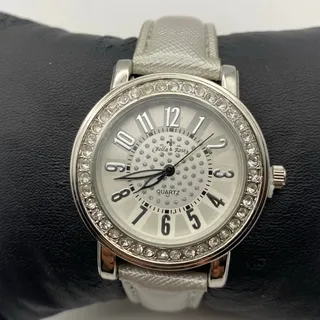 Photo of Bella and Ross Silver Tone Stainless Steel Crystal Bezel Watch