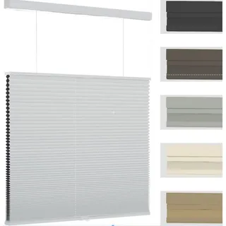 Photo of 2 - Top Down Bottom Up Cellular Shades White 26x50 & 27x48 Cordless Blinds