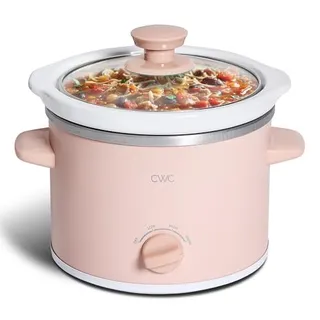 Photo of 2QT Mini Electric Round Slow Cooker – Adjustable Settings, Removable Stoneware Po