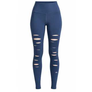 Photo of Alo Yoga High Waist Distressed Ripped Leggings NWOT Rare