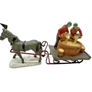 Photo of Santa's Best 1994 Horse Milk Cart Christmas in Vermont Village Accessory