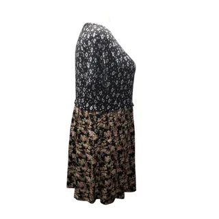 Photo of Love 21 Black Floral Dress L Coquette Whimsigoth Cottagecore Dark Floral Y2K 