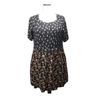 Photo of Love 21 Black Floral Dress L Coquette Whimsigoth Cottagecore Dark Floral Y2K 