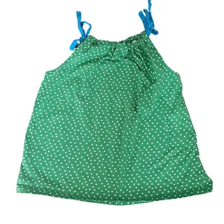 Photo of Hanna Andersson Girl's Green Polka Dot Pillowcase Dress Size 130 (8)