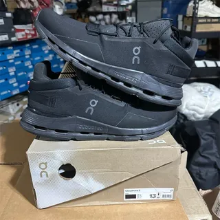 Photo of On Running Cloudnova 2 'Triple Black' CloudTec Athletic Sneakers | Mens 13 | EUC