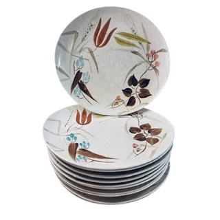 Photo of Set of 9 Red Wing Pottery Random Harvest Bread & Butter Plate 6.5" MCM