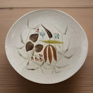 Photo of 6 Vintage Red Wing Pottery Random Harvest Lunch / Salad Plates 8.5" Futura MCM