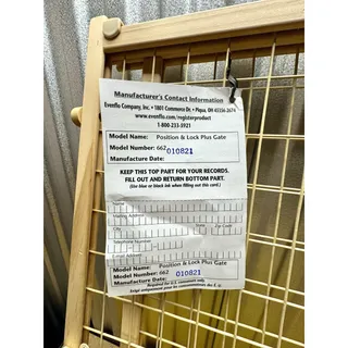 Photo of Evenflo Position & Lock Plus Wide Doorway Gate Model 662