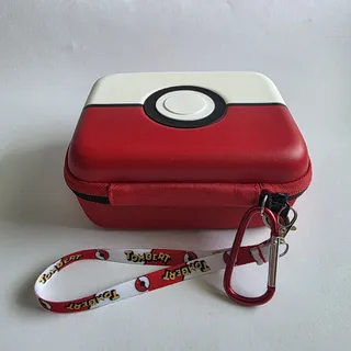 Photo of Pokémon Card Case, Holds 400+ Cards, Red & White Poké Ball Style, Hard-Shell