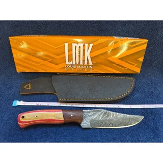 Photo of Hunting Bowie Knife 10 Inch Custom Made Forged Damascus Blade LMK Knives #7639