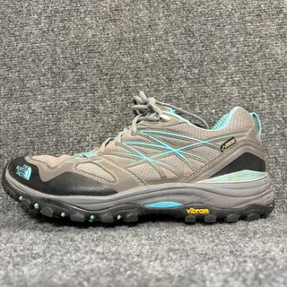 Photo of The North Face Hedgehog Gore-Tex Waterproof Hiking Shoes Women Gray Teal 9.5