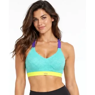 Photo of Victoria’s Secret VSX  Lightly Padded Sports Bra Multi Color EUC 32B