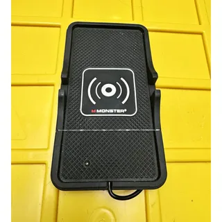 Photo of Monster Qi Wireless Charging Pad, Black Matte, USB w/ 3ft Charging Cable