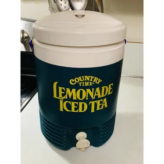 Photo of Vintage Igloo 2 Gallon Water Jug Cooler Green & White Country Time Texas USA