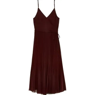 Photo of NWT Wilfred Beaune Pleated Wrap Midi Dress XXS Truffle Brown Wedding Guest