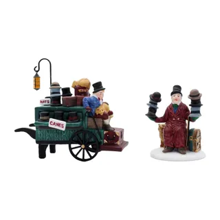 Photo of Department 56 Heritage Dickens Christmas Chelsea Market Hat Monger And Cart