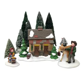 Photo of Department 56 Heritage Village Tending the New Calves Set of 3 Porcelain