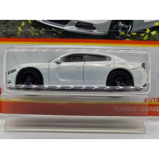 Photo of 2024 Matchbox ’18 Dodge Charger Pearl White Short Card #81/100