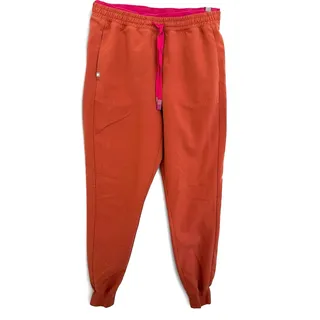 Photo of FIGS Mari Jogger Skinny Scrub Pant Terracotta Pink Drawstring Bottoms size medium