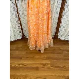 Photo of Pretty Vintage 1970s Floral Chiffon Maxi Dress