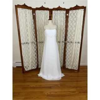 Photo of Beautiful Vintage 90s St. Tropez Empire Waist Chiffon Wedding Gown