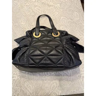 Photo of Zac posen quilted black leather