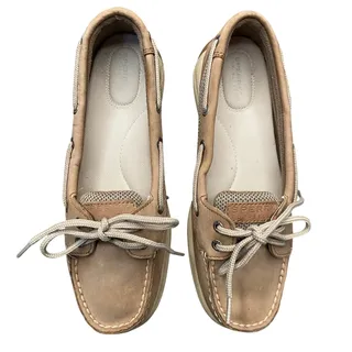 Photo of Sperry Top-Sider Boat Shoes Women Sz 9 Tan Leather 977351