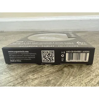 Photo of ArgomTech Dura Speed Braided USB-C to USB-C Cable 6ft 100W Black ARG-CB-0049BK