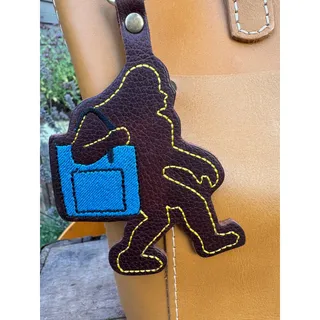 Photo of Portland Leather COLDBREW Big Foot Bag Charm Sasquatch Purse Charm Oregon PacNW
