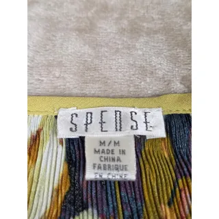 Photo of Spense Boho Floral Smocked Yellow Blouse
