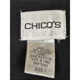 Photo of Chico's Black Full-zip Structural Utility Jacket