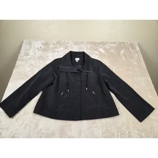 Photo of Chico's Black Full-zip Structural Utility Jacket