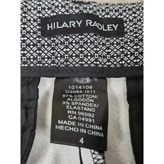 Photo of Hilary Radley Black & White Geometric Slim Crop Stretch Pants