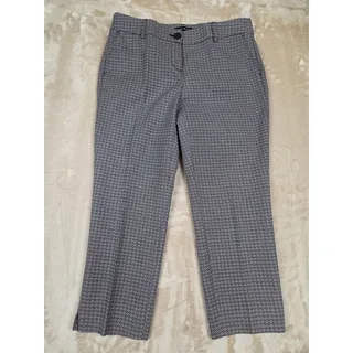 Photo of Hilary Radley Black & White Geometric Slim Crop Stretch Pants