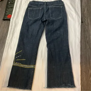 Photo of J. Crew Sunshine Hipslung Frayed Hem Cropped Jean 28 Boho Festival Retrogirl