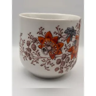 Photo of Vintage Porcelain, Mustache Mug, Orange Daffodil Floral Design, Germany