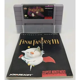 Photo of Final Fantasy III 1994 SNES Super Nintendo Authentic Cartridge Manual