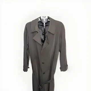 Photo of Giorgio Armani Black Label Loro Piana Storm System Wool Trench Coat Overcoat 54