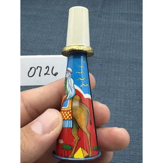 Photo of Tin Toy Christmas Horn: Camel & Pyramid 1950’s Whistle