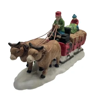 Photo of Dept 56 Heritage Village Collection Accessory Ox Sled 59510 NO OUTER BOX