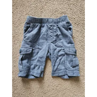 Photo of Tea Collection Blue Plaid Cargo Shorts Boys Size 3 100% Cotton