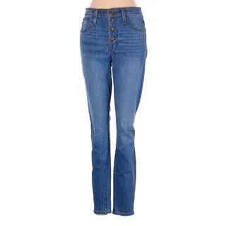 Photo of J.Crew Toothpick High Rise Button Fly Skinny Jeans Size 29 Stretch Denim