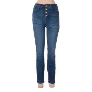 Photo of J.Crew 9" High Rise Toothpick Jeans Women's 29 Dark Wash Stretch Skinny