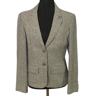 Photo of Vintage Pendleton Wool Tweed Blazer Blue Cream Tailored Academia Jacket Small