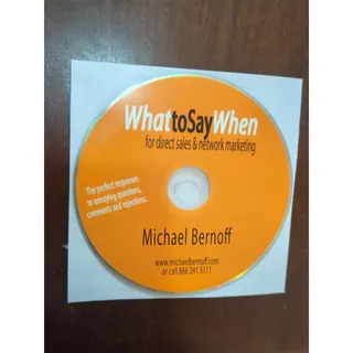 Photo of What To Say When: For Network Marketing And Direct Sales AUDIO BOOK CD disc only