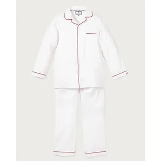 Photo of NWT Petite Plume Classic Kids Two-Piece Pajama Set - White / Red Sz3