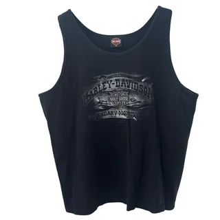 Photo of Vintage Y2K 2002 Harley Davidson Black Tank Top Legendary Motorcycles Men’s